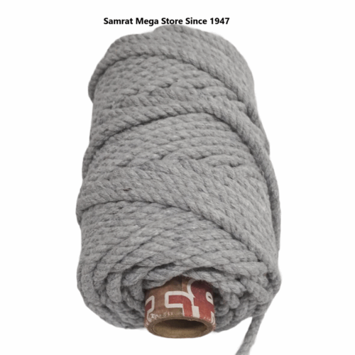 Macrame Cord – 4mm Twisted (3 Ply, Appx. 250g) Steel Grey