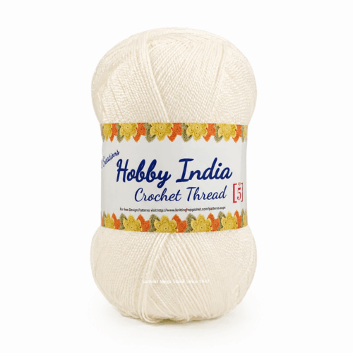 Hobby India Crochet Thread – 19 Off White