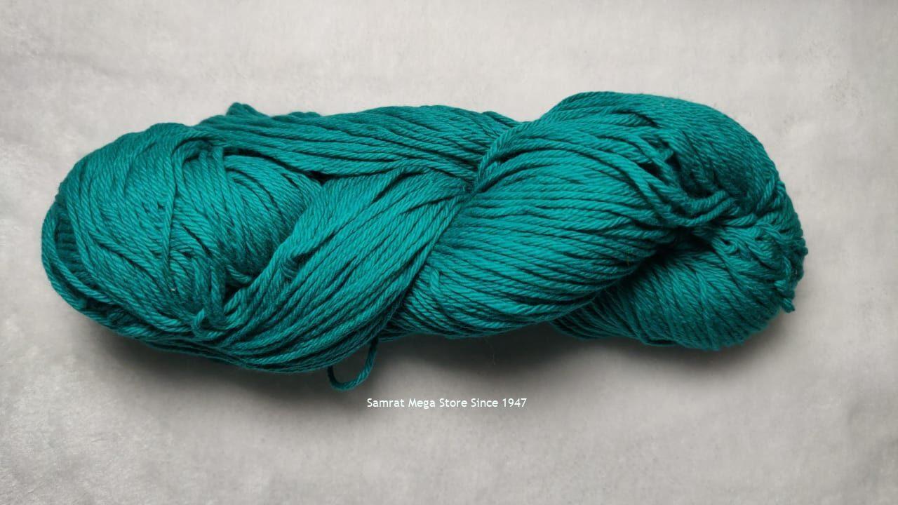 6 ply cotton yarn, shade number - 189 Peacock Green 6-ply-cotton-yarn-shade-number-189-Peacock-Green