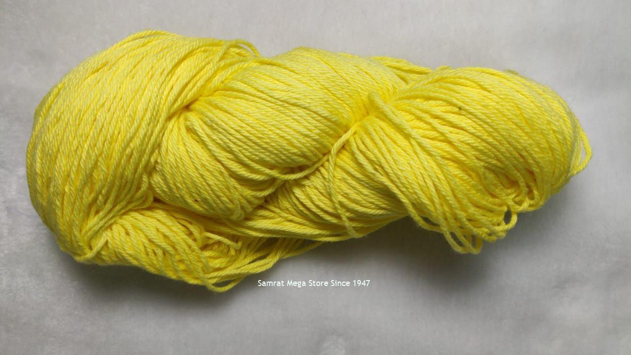 6 ply cotton yarn, shade number - 289 Lemon Yellow 6-ply-cotton-yarn-shade-number-289 Lemon Yellow