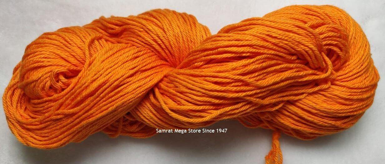 6 ply cotton yarn, shade number -303 Orange 6-ply-cotton-yarn-shade-number-303-Orange