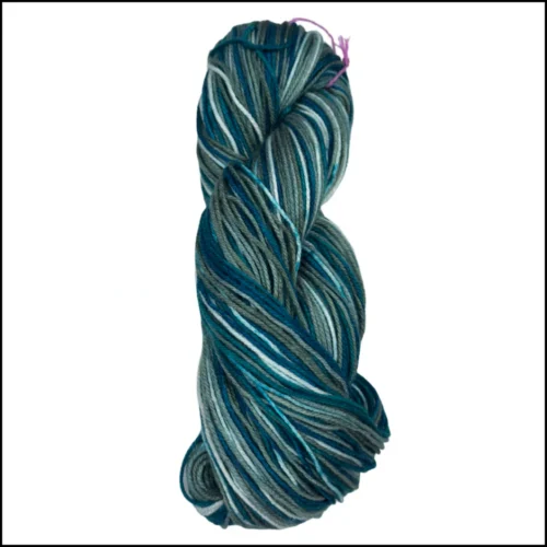 Jazzy Print Yarn- Peacock Blue (Shade: 007)