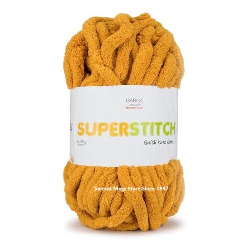 Ganga Super Stitch Yarn-Mustard Yellow(SST042)