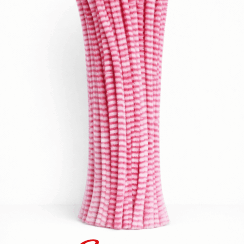 Dual Color Pipe Cleaner-Pink & White