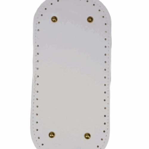 Oval-End Rectangular Hand Bag Base - White