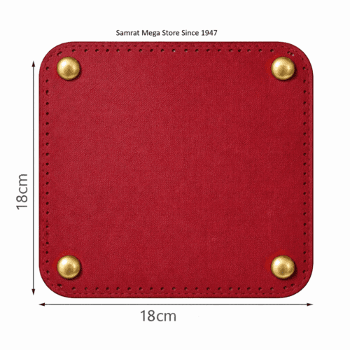 Square Hand Bag Base with Rounded Corners - Deep Maroon