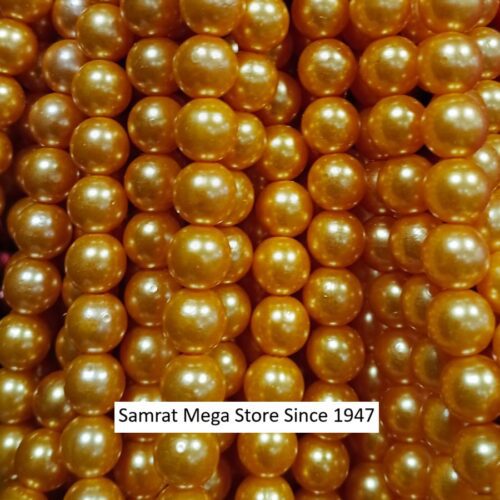 Light Orange Moti Beads (Synthetic Pearl)