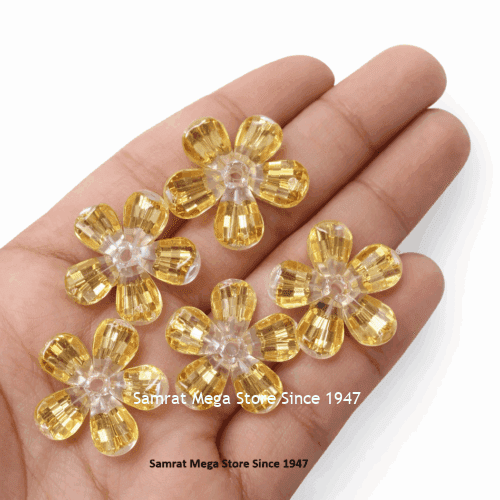 Acrylic Flower - Golden Transparent (Approx. 25g)
