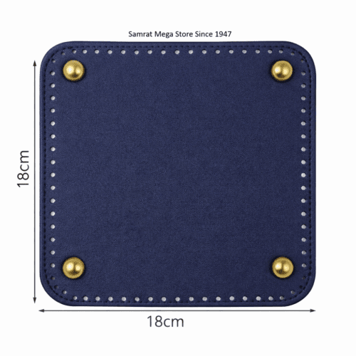 Square Hand Bag Base with Rounded Corners - Navy Blue