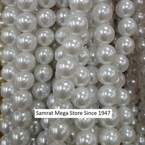 White Moti Beads (Synthetic Pearl)