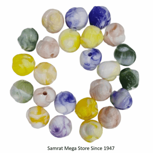 Irregular Round Acrylic Beads Multicolor (45g approx)