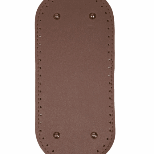 Oval-End Rectangular Hand Bag Base - Latte Brown