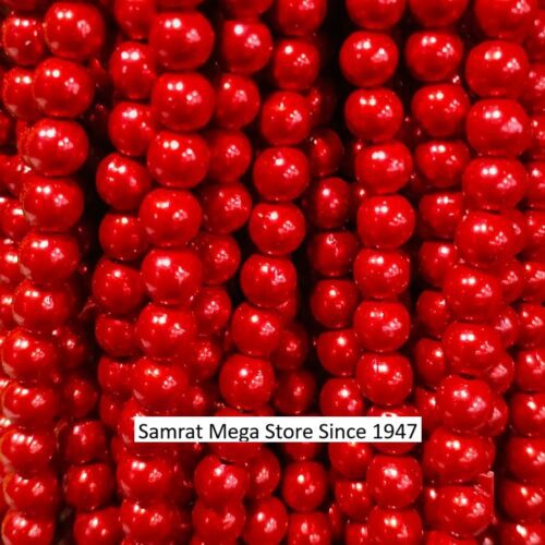 Red Moti Beads (Synthetic Pearl)
