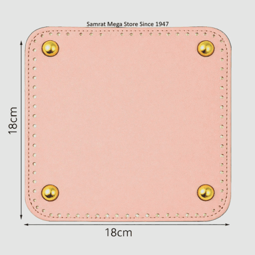 Square Hand Bag Base with Rounded Corners - Soft Blush Pink