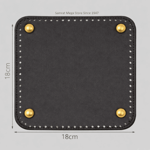 Square Hand Bag Base with Rounded Corners - Black
