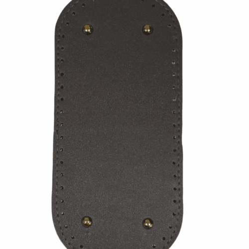 Oval-End Rectangular Hand Bag Base - Charcoal Gray