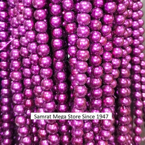 Magenta Moti Beads (Synthetic Pearl)