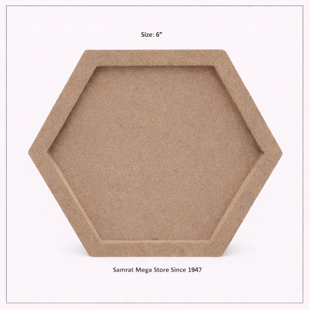 Hexagonal MDF Coaster-6" (6mm Thick)