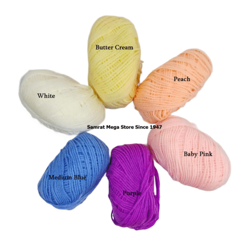 Acrylic Knitting & Crochet Yarn – 3 (6 Colors Pack for DIY Yarn)