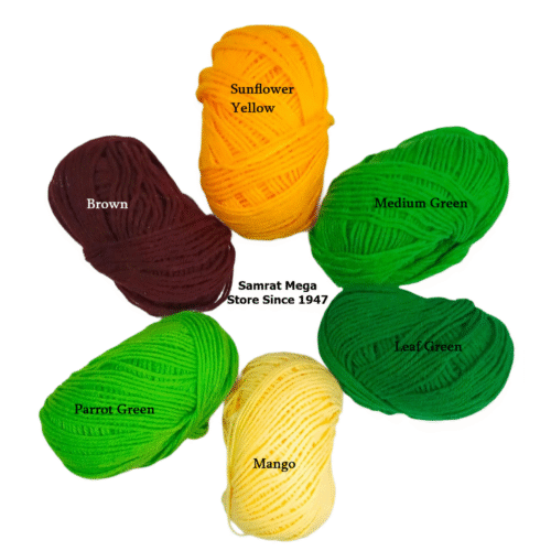 Acrylic Knitting & Crochet Yarn – 2 (6 Colors Pack for DIY Yarn)