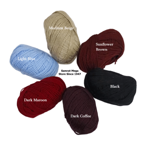 Acrylic Knitting & Crochet Yarn – 4 (6 Colors Pack for DIY Yarn)
