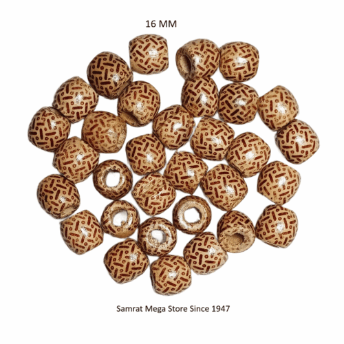 Wooden Printed Beads 10 – 16mm (40 g Approx. 30 to 32 Pieces)