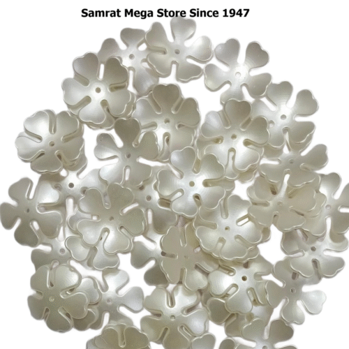 Acrylic Flower - Pearl White ~ (50g, 54 pcs)