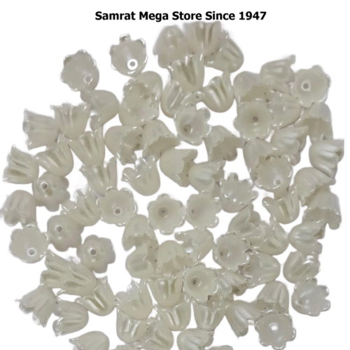Acrylic Flower - Pearl White ~ (50g, 206 pcs)