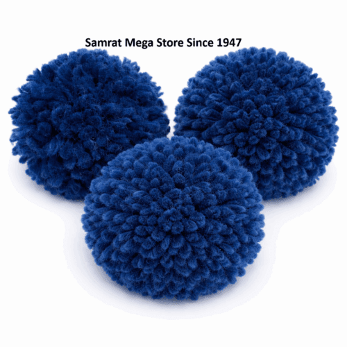 Woolen Pompoms Blue - 1"(25.4mm Approx.) 40Pcs