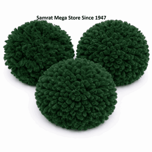 Woolen Pompoms Dark Green - 1"(25.4mm Approx.) 40Pcs