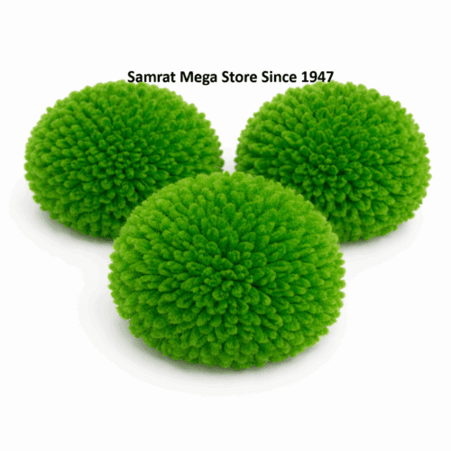 Woolen Pompoms Light Green - 1"(25.4mm Approx.) 40Pcs