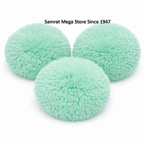 Woolen Pompoms Mint Green -1.5" (38mm Approx.) 10Pcs