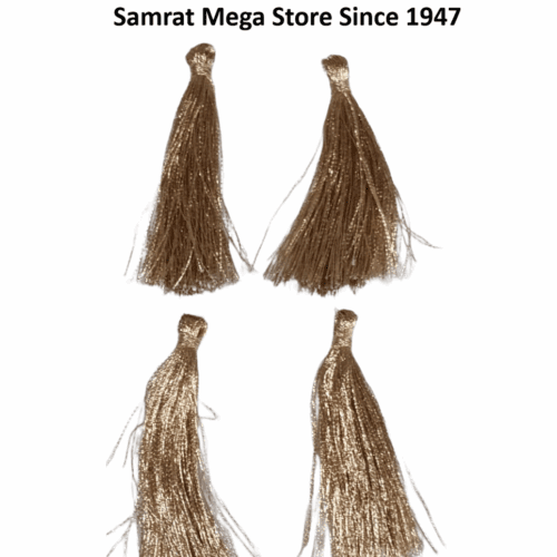 Gold Tone Tassel Latkan – Pack of 12 (Approx. 2.5") Gold