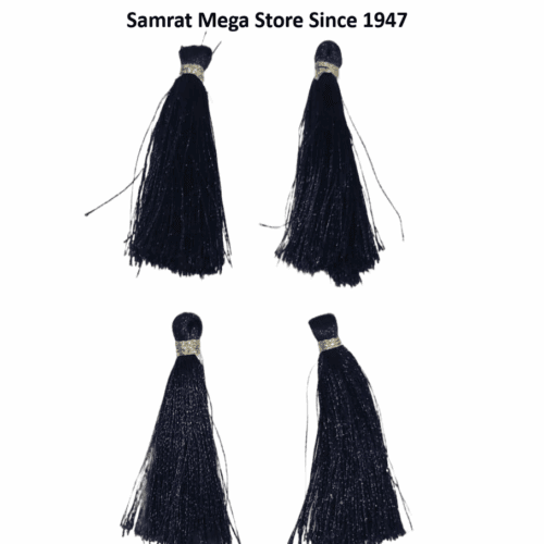 Gold Tone Tassel Latkan – Pack of 12 (Approx. 2.5") Deep Navy