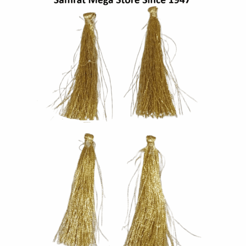 Gold Tone Tassel Latkan – Pack of 12 (Approx. 2.5") Classic Gold