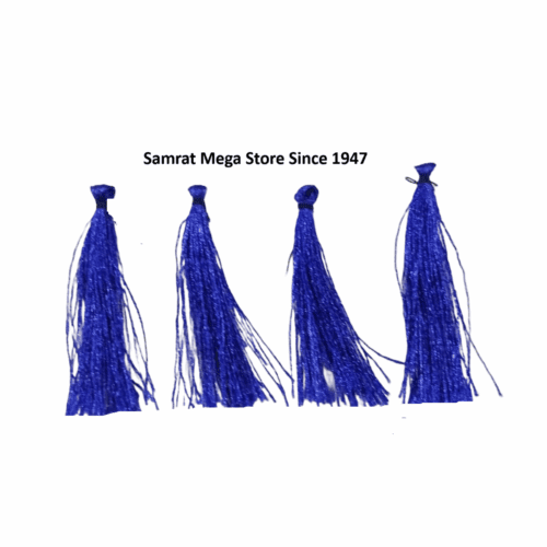 Tassel Latkan-Pack of 12 (Approx. 2.5") Blue