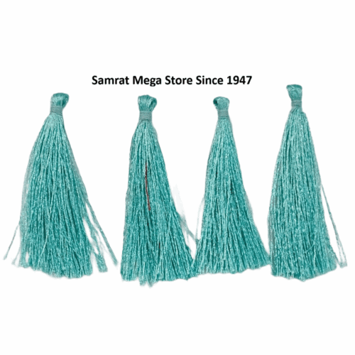 Tassel Latkan-Pack of 12 (Approx. 2.5") Aqua Blue