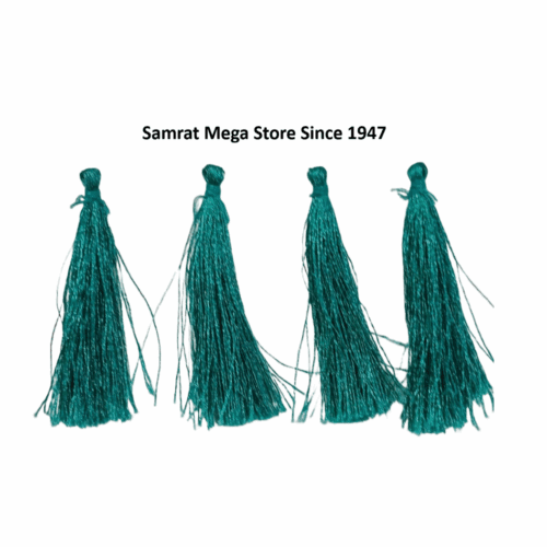 Tassel Latkan-Pack of 12 (Approx. 2.5") Peacock Green