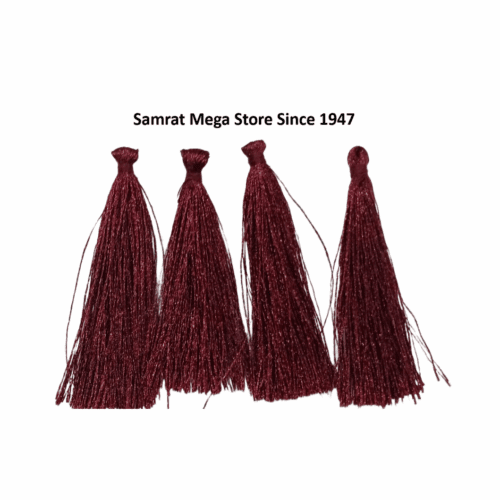 Tassel Latkan-Pack of 12 (Approx. 2.5") Deep Maroon