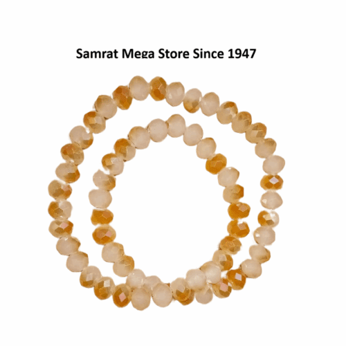 Dual Color Crystal Beads | Skin-Brown (8 mm, ~ 60-65 pcs)