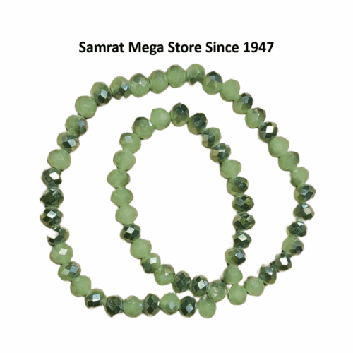 Dual Color Crystal Beads | Green-Forest (8 mm, ~ 60-65 pcs)