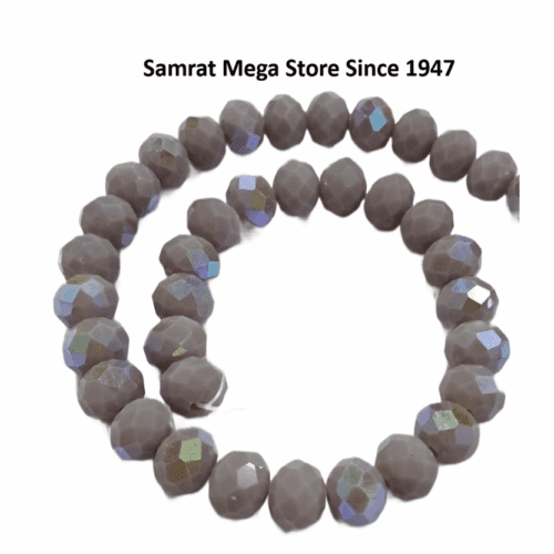 Crystal AB Glass Beads – Light Lavender (8 mm, Approx. 62 pcs)
