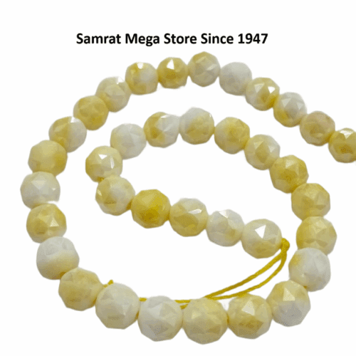 Crystal Glass Beads – Light Yellow (8 mm, ~ 50 pcs)