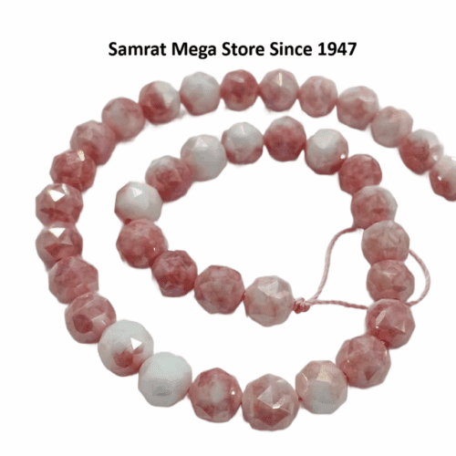 Crystal Glass Beads – Baby Pink (8 mm, ~ 50 pcs)