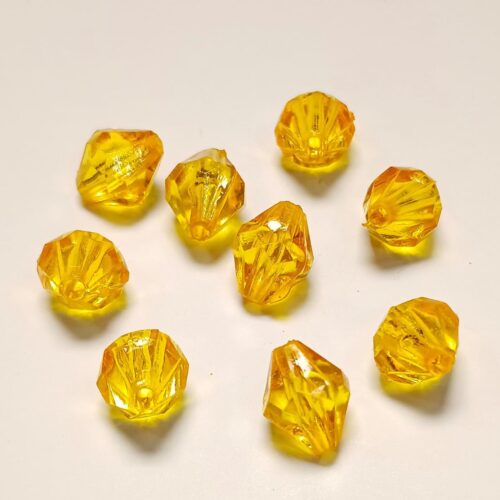 Acrylic Crystal Beads (8 mm, 100 g, ~330 pcs) – Yellow