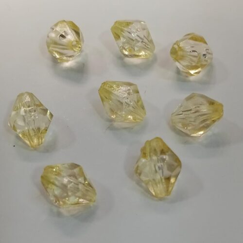 Acrylic Crystal Beads (8 mm, 100 g, ~330 pcs) – Light Yellow