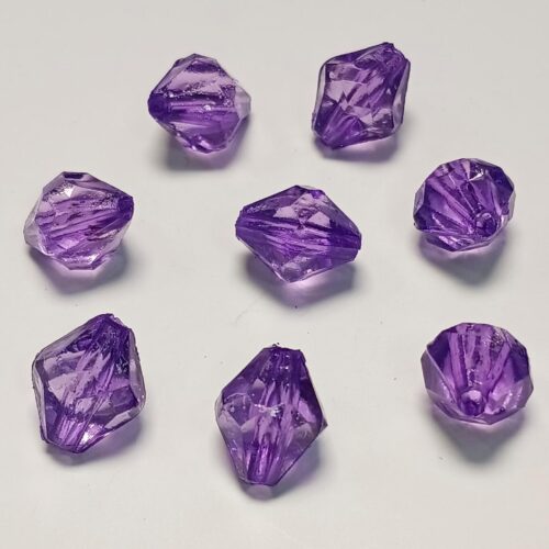 Acrylic Crystal Beads (8 mm, 100 g, ~330 pcs) – Purple