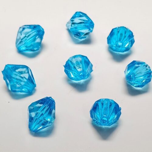 Acrylic Crystal Beads (8 mm, 100 g, ~330 pcs) – Sky Blue