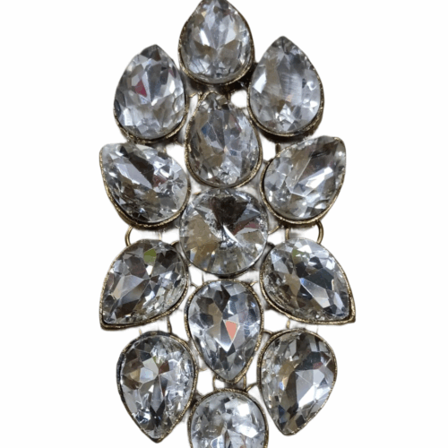 Crystal Drop Cascade Flower Brooch 3.8"(96.52 mm)