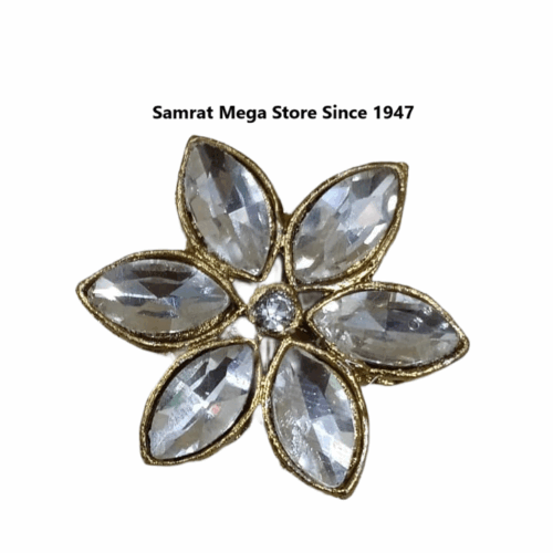 Crystal Petal Star Flower Brooch 1"(25.4 mm)
